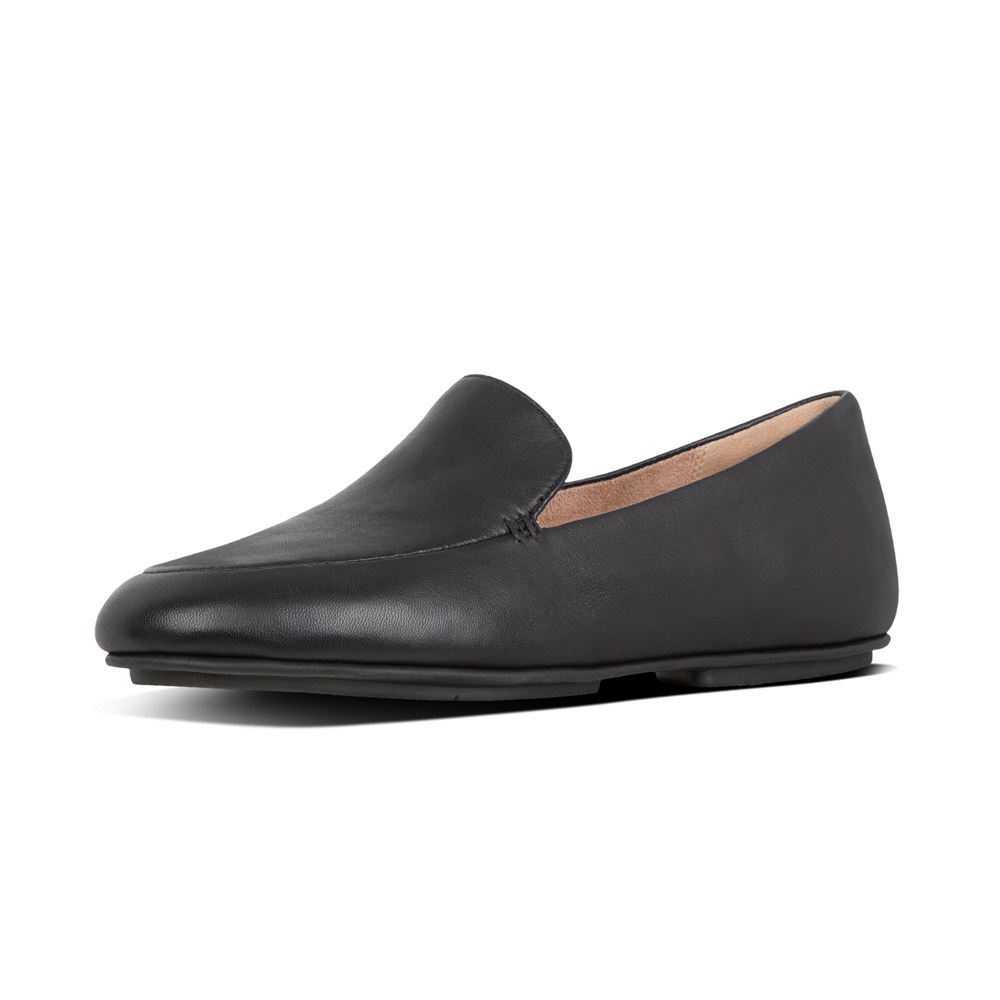 Fitflop Womens Loafers Black - Lena Leather - 32OWVZCYK